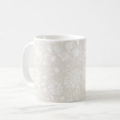 William Morris Floral Pattern in Sepia Kaffeetasse (Vorderseite Links)
