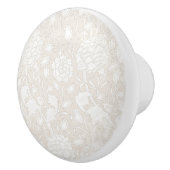 William Morris Floral Pattern in Sepia  Keramikknauf (Rechts)