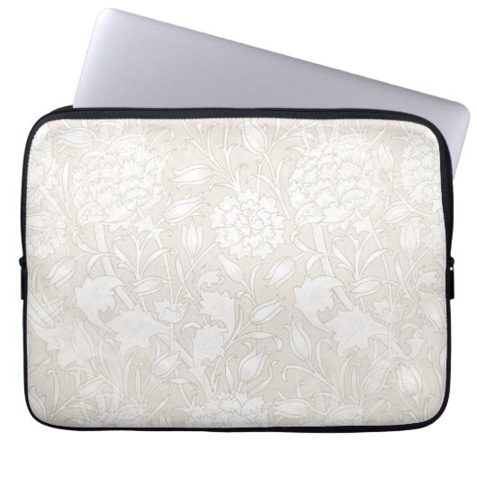 William Morris Floral Pattern in Sepia Laptopschutzhülle (Vorderseite)