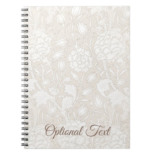 William Morris Floral Pattern in Sepia Notizblock (Vorderseite)
