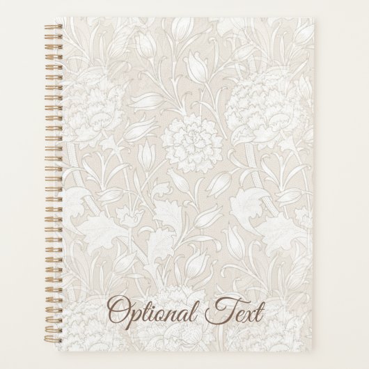 William Morris Floral Pattern in Sepia Planer (Vorderseite)
