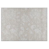 William Morris Floral Pattern in Sepia  Schneidebrett (Vorderseite)