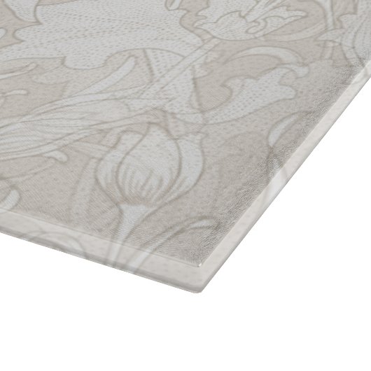 William Morris Floral Pattern in Sepia  Schneidebrett (Ecke)