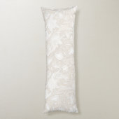 William Morris Floral Pattern in Sepia Seitenschläferkissen (Rückseite (Vertikal))