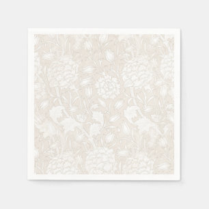 William Morris Floral Pattern in Sepia Serviette