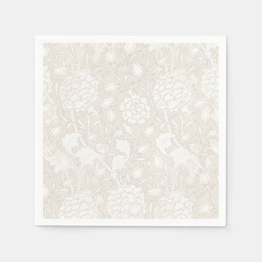 William Morris Floral Pattern in Sepia Serviette (Vorderseite)