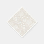 William Morris Floral Pattern in Sepia Serviette (Ecke)