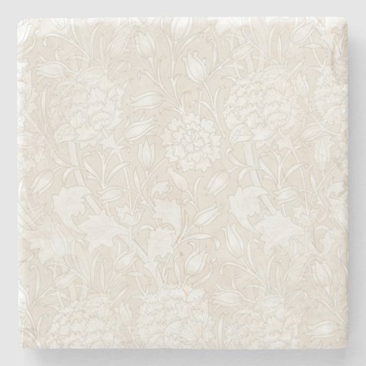 William Morris Floral Pattern in Sepia Steinuntersetzer (Vorderseite)