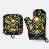 William Morris Floral Pattern Ofenhandschuh & Topflappen-Set (Vorderseite)