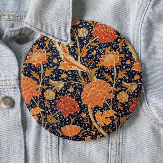William Morris Floral Pattern Round Button (Beispiel)