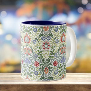William Morris Floral Persisch Vintage-Muster Zweifarbige Tasse