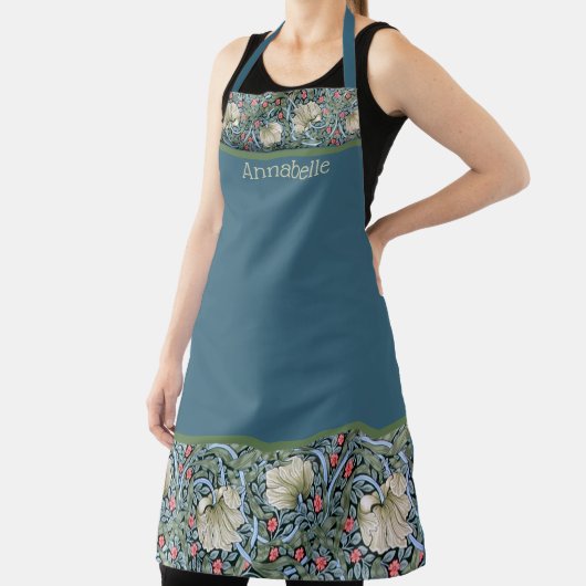 William Morris Floral Print Personalize Schürze (InSitu)