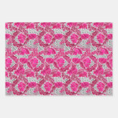 William Morris Floral, Rot, Türkis und Fuchsia Geschenkpapier Set (Vorderseite 3)