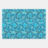 William Morris Floral, Rot, Türkis und Fuchsia Geschenkpapier Set (Vorderseite 2)