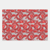 William Morris Floral, Rot, Türkis und Fuchsia Geschenkpapier Set (Vorderseite)