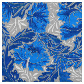 William Morris Floral, Sapphire Blue und Grau Stoff (Nahaufnahme)