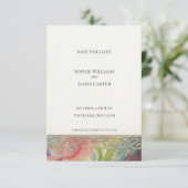 William Morris Floral Save the Date Karte (Stehend Vorderseite)