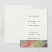 William Morris Floral Save the Date Karte (Vorne/Hinten)