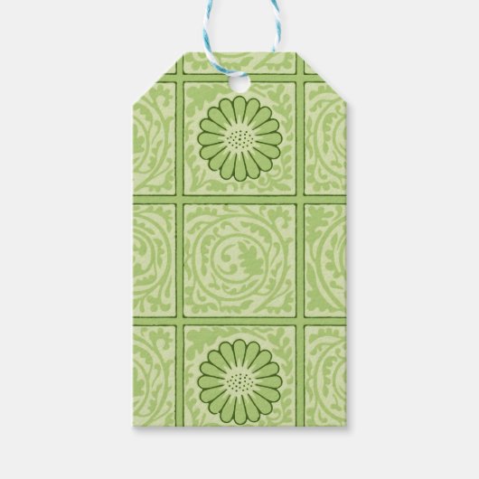 William Morris Floral & Stylized Blätter Pattern Geschenkanhänger (Vorderseite)