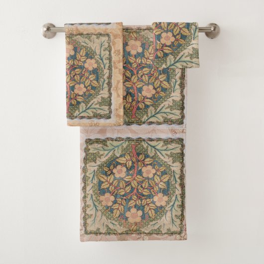 William * Morris Floral Tree Trellis A-2 Badhandtuch Set (Insitu)