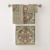 William * Morris floral Tree Trellis Creme Badhandtuch Set (Insitu)