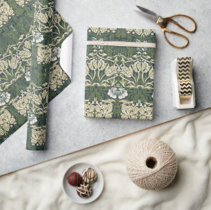 William Morris Floral Vintage Art Tulpe und Rose Geschenkpapier