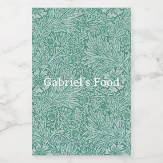 William Morris Floral Wallpaper Lebensmitteletikett (Einzelnes Label)