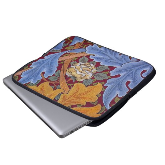 William Morris Floral Wallpaper Pattern Laptopschutzhülle (Vorne Knopf)