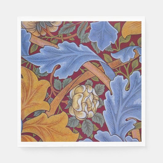 William Morris Floral Wallpaper Pattern Serviette (Vorderseite)