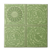 William Morris Florales Blatt-Diaper-Muster Fliese (Vorderseite)