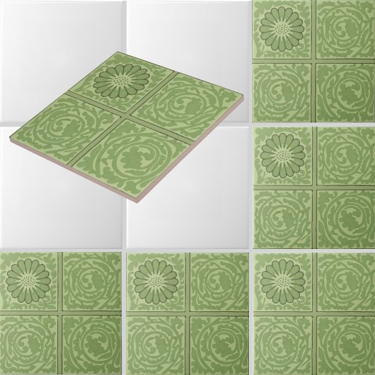 William Morris Florales Blatt-Diaper-Muster Fliese