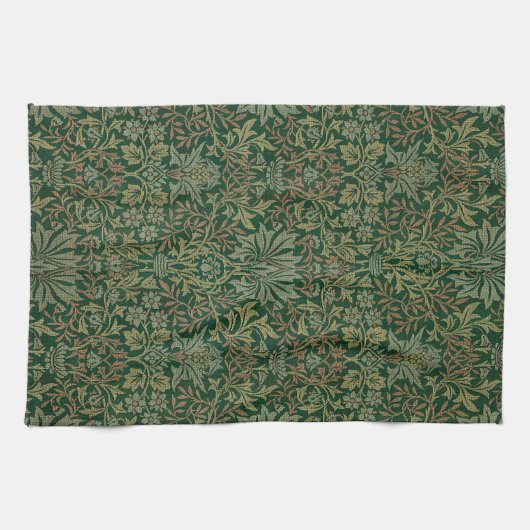William Morris Flower Garden-Greens Geschirrtuch (Horizontal)