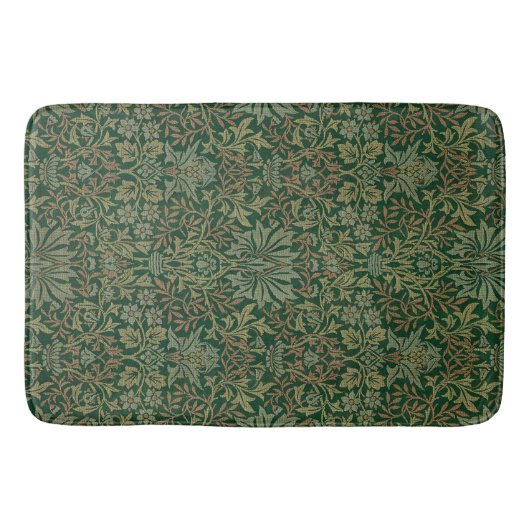 William Morris Flower Garden-Grün Badematte (Vorderseite)
