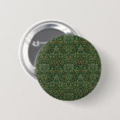 William Morris Flower Garden-Grün Button (Vorne & Hinten)