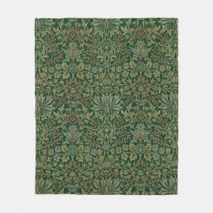 William Morris Flower Garden-Grün Fleecedecke