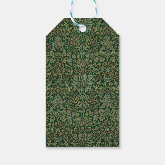 William Morris Flower Garden-Grün Geschenkanhänger (Vorderseite)