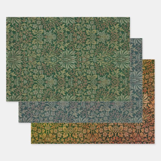 William Morris Flower Garden-Grün Geschenkpapier Set (Set)