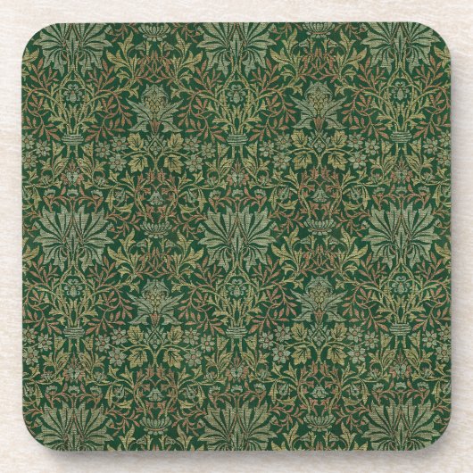 William Morris Flower Garden-Grün Getränkeuntersetzer (Vorderseite)