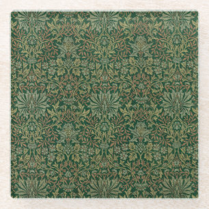 William Morris Flower Garden-Grün Glasuntersetzer