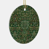 William Morris Flower Garden-Grün Keramik Ornament (Rechts)