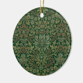 William Morris Flower Garden-Grün Keramik Ornament (Links)