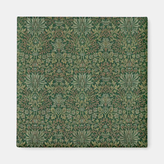 William Morris Flower Garden-Grün Magnet (Vorne)