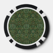 William Morris Flower Garden-Grün Pokerchips (Rückseite)