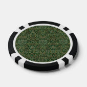 William Morris Flower Garden-Grün Pokerchips (Einzeln)