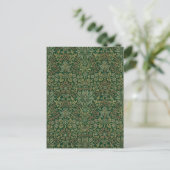 William Morris Flower Garden-Grün Postkarte (Stehend Vorderseite)