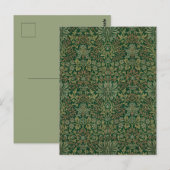 William Morris Flower Garden-Grün Postkarte (Vorne/Hinten)