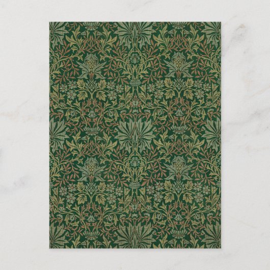 William Morris Flower Garden-Grün Postkarte (Vorderseite)