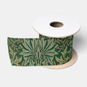 William Morris Flower Garden-Grün Satinband (Spule)