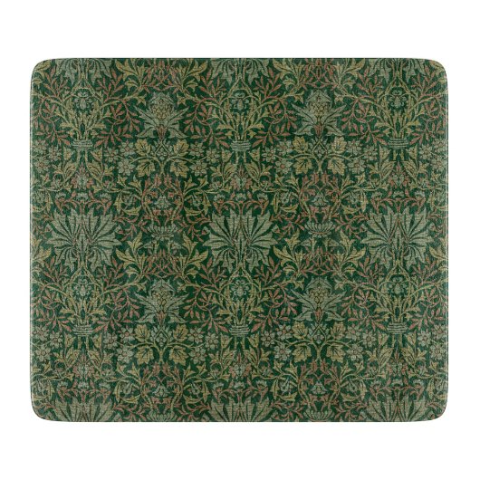 William Morris Flower Garden-Grün Schneidebrett (Vorderseite)