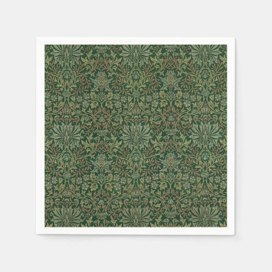 William Morris Flower Garden-Grün Serviette (Vorderseite)